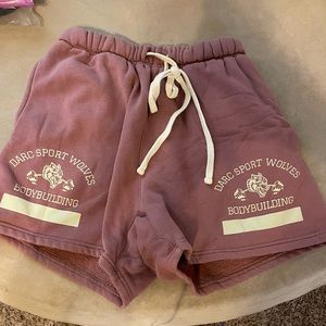 Darc Sport pink fleece shorts